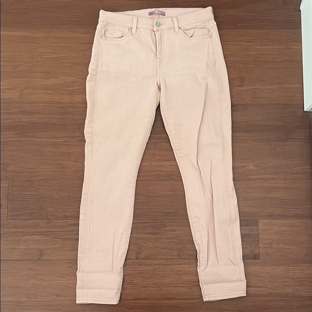7 for all Mankind light pink jeans